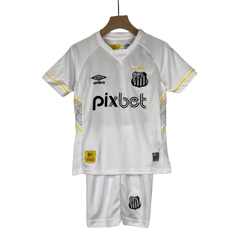 Conjunto Infantil Santos l 2023/24 Branco - Modelo Torcedor