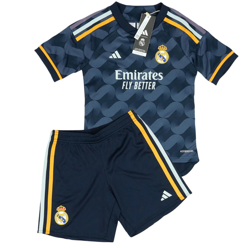 Conjunto Infantil Real Madrid ll 2023/24 Preto - Modelo Torcedor