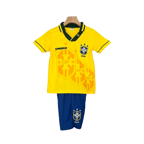 Conjunto Retrô Infantil Seleção Brasil l 1994 - Modelo Torcedor