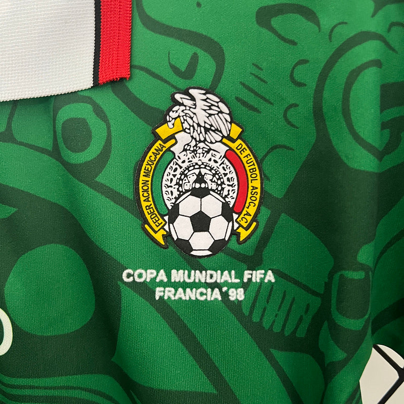 Conjunto Retrô Infantil Seleção México l 1998 - Modelo Torcedor