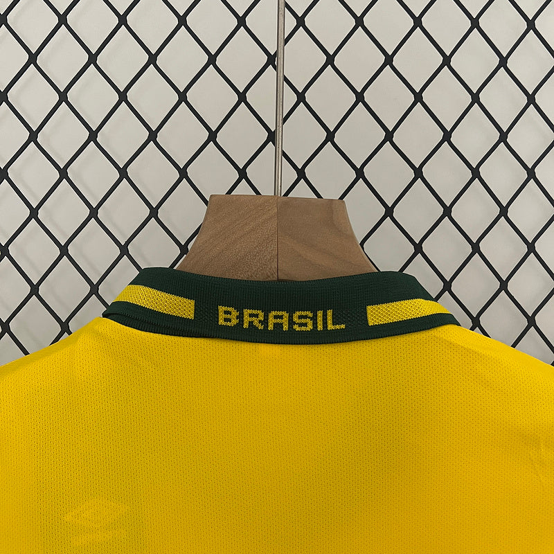 Conjunto Retrô Infantil Seleção Brasil l 1994 - Modelo Torcedor