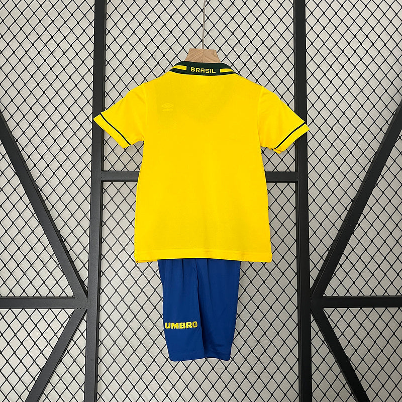 Conjunto Retrô Infantil Seleção Brasil l 1994 - Modelo Torcedor