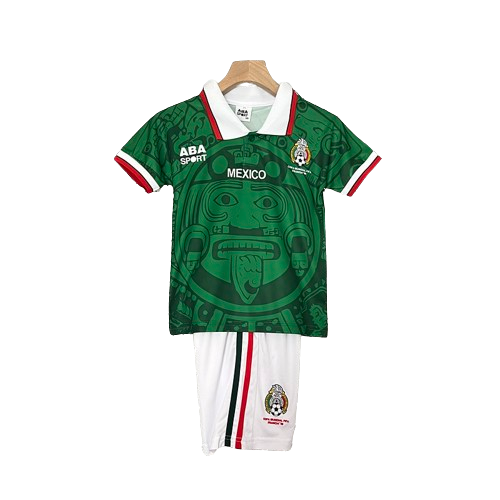 Conjunto Retrô Infantil Seleção México l 1998 - Modelo Torcedor